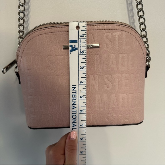 Light Pink Steve Madden Cross Body Satchel Purse - Picture 5 of 8